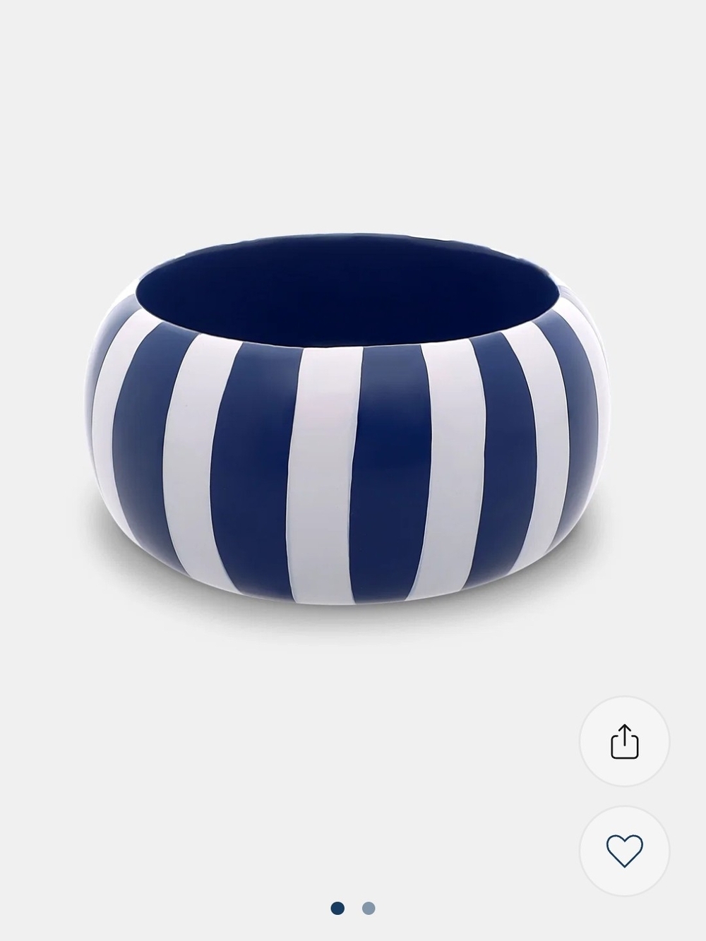💙🤍 Roller Rabbit Blue & White Striped Bangle